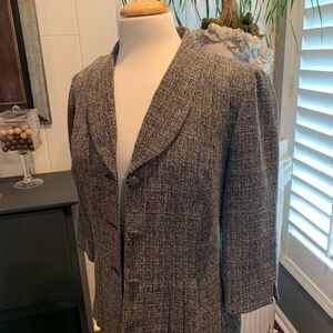 Vintage Black and White Wool Blazer by Danny and Nicole